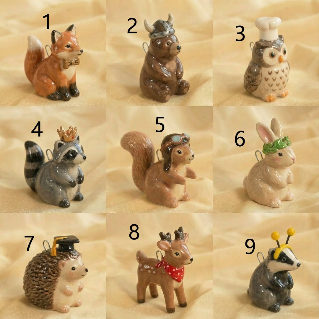 Casual Drip Oil Plated Brass Animal Charm Bar Pendant