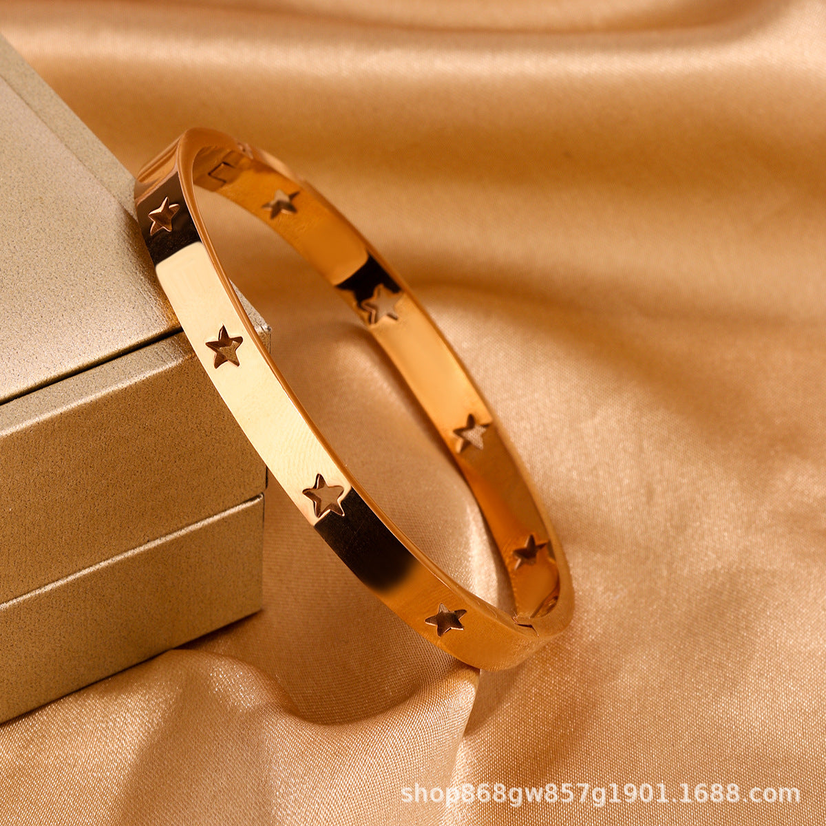 Bracciale da donna in titanio e acciaio lucidato con strass, stile minimalista per affari