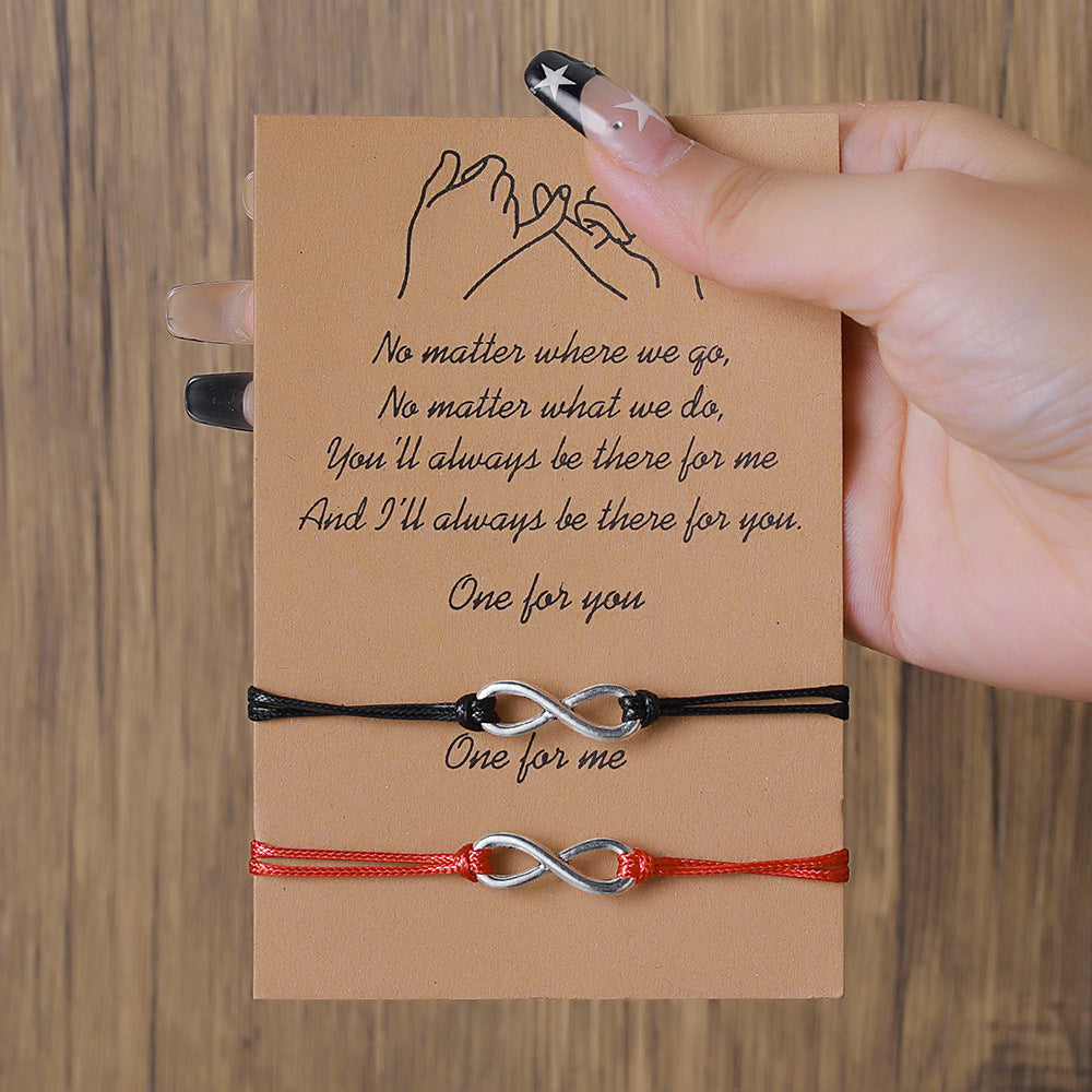 Handmade Geometric Round Alloy Bracelet for Unisex
