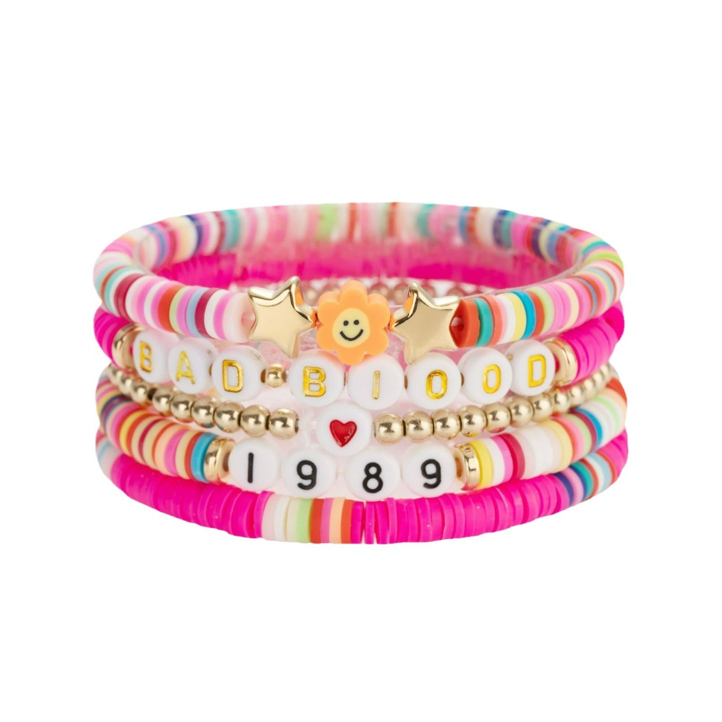 Bohemian Vintage Letter Number Beaded Bracelet Unisex Handmade Layered