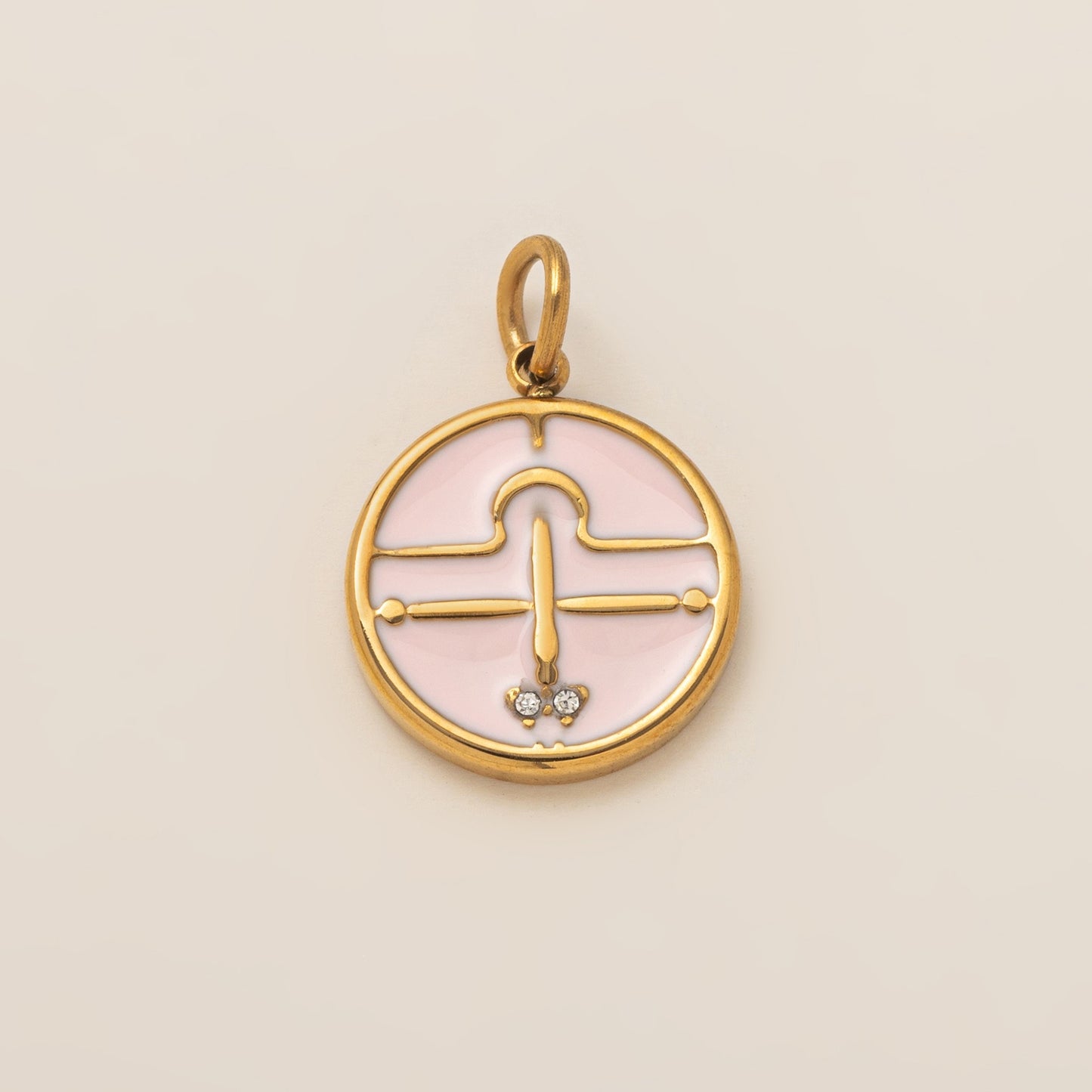 Vintage 18K Gold Plated Stainless Steel PVD Zodiac DIY Charm Bar