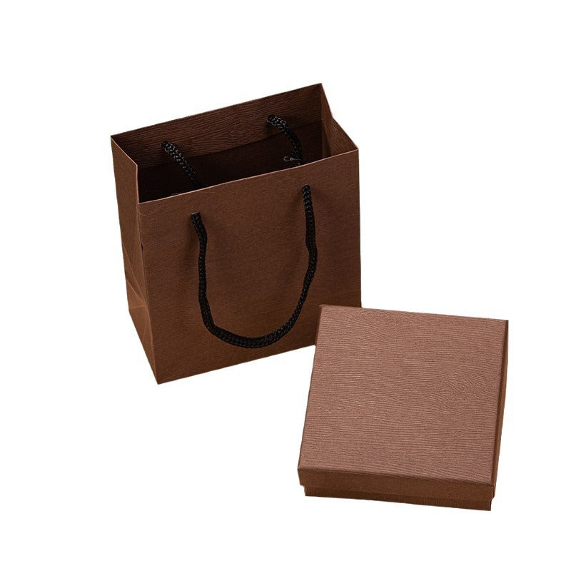 Caja de joyería de madera vintage con vetas para pendientes, collares, pulseras y anillos, con forro de terciopelo. Opciones en negro y marrón.