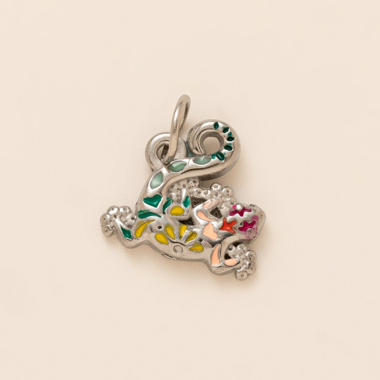 Vintage Gold Plated Stainless Steel Animal Charm Bar PVD