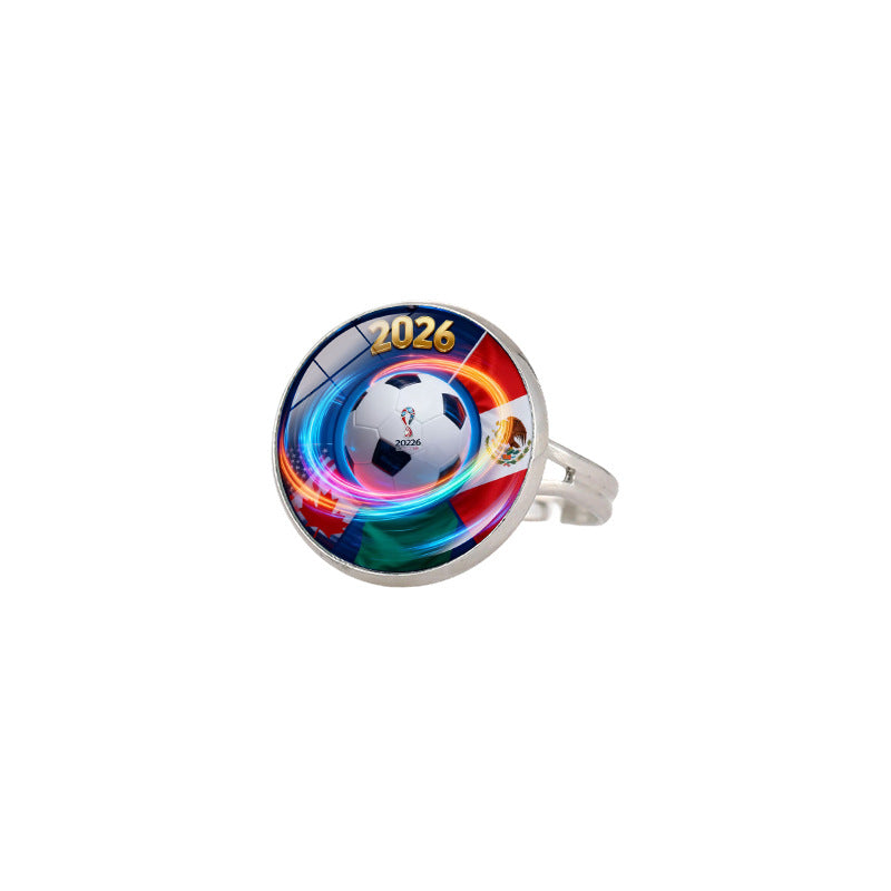 Anello sportivo geometrico in lega placcata, unisex, fascia regolabile