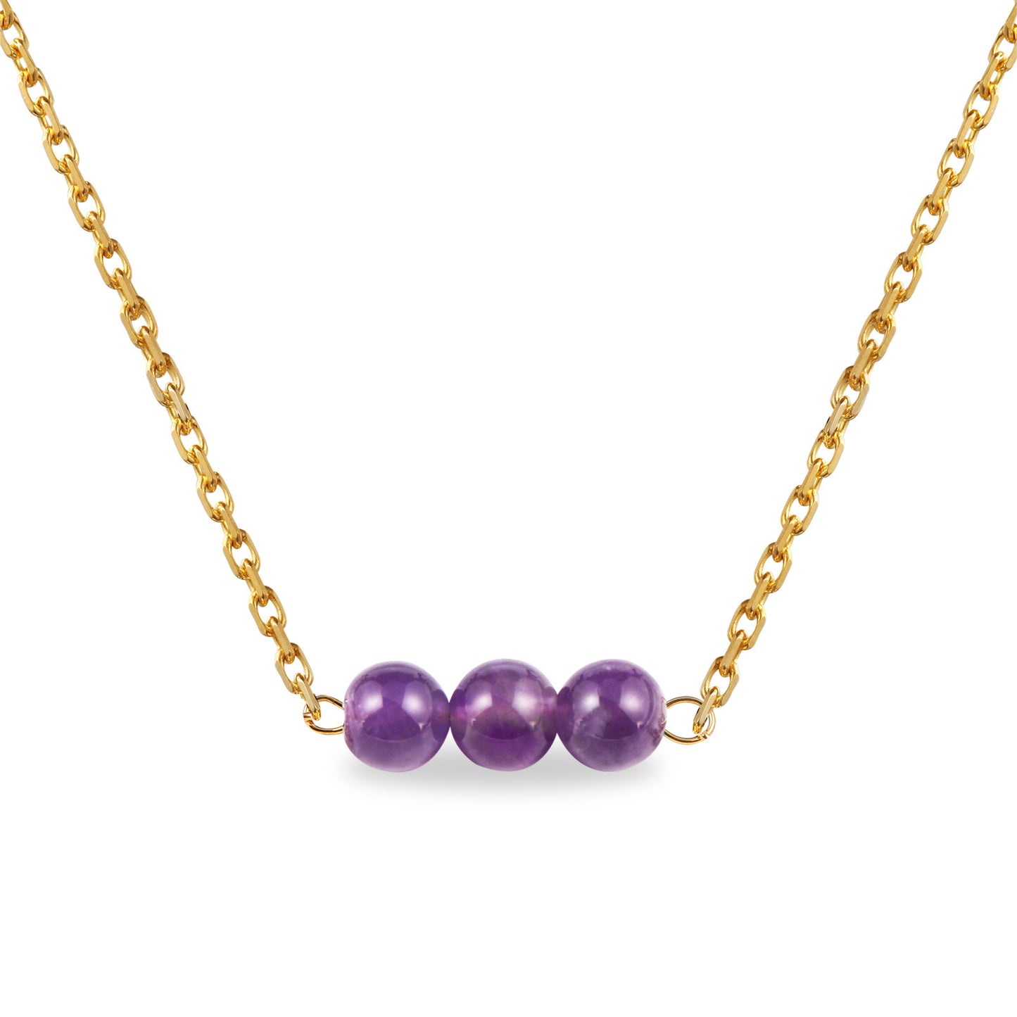 Minimalist Geometric Agate Necklace with Crystal Pendant Cable Chain for Women