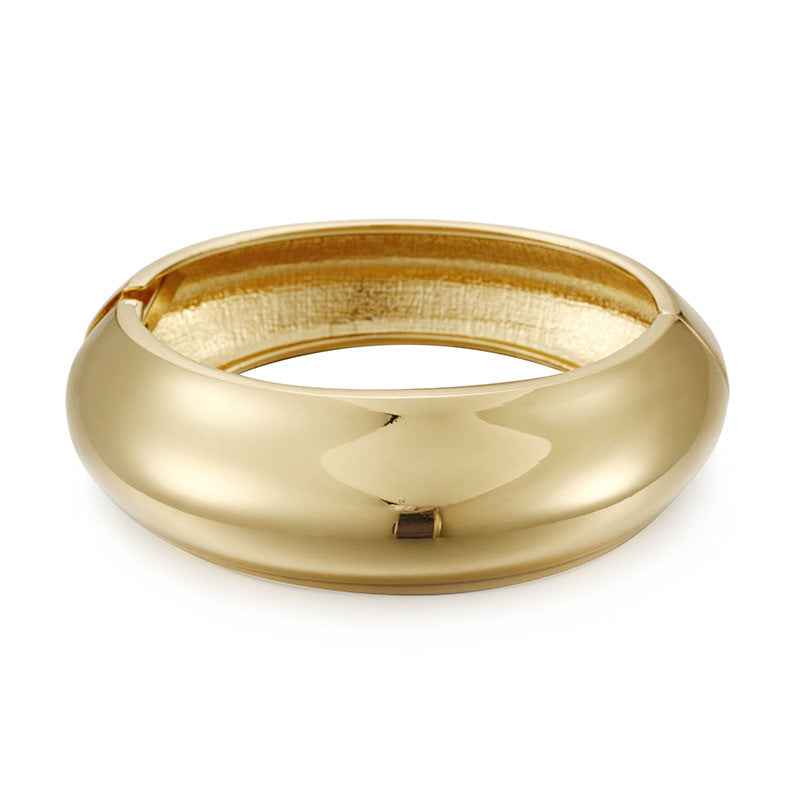 Bracciale alla moda in resina acrilica effetto marmo, geometrico quadrato e rotondo placcato