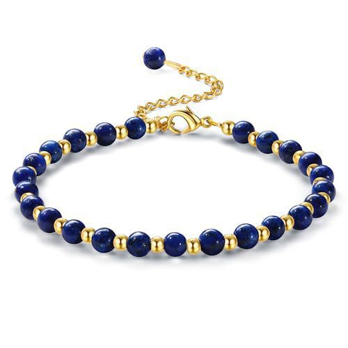 Minimalist 6mm Round Geometric Crystal Beaded Bracelet for Women