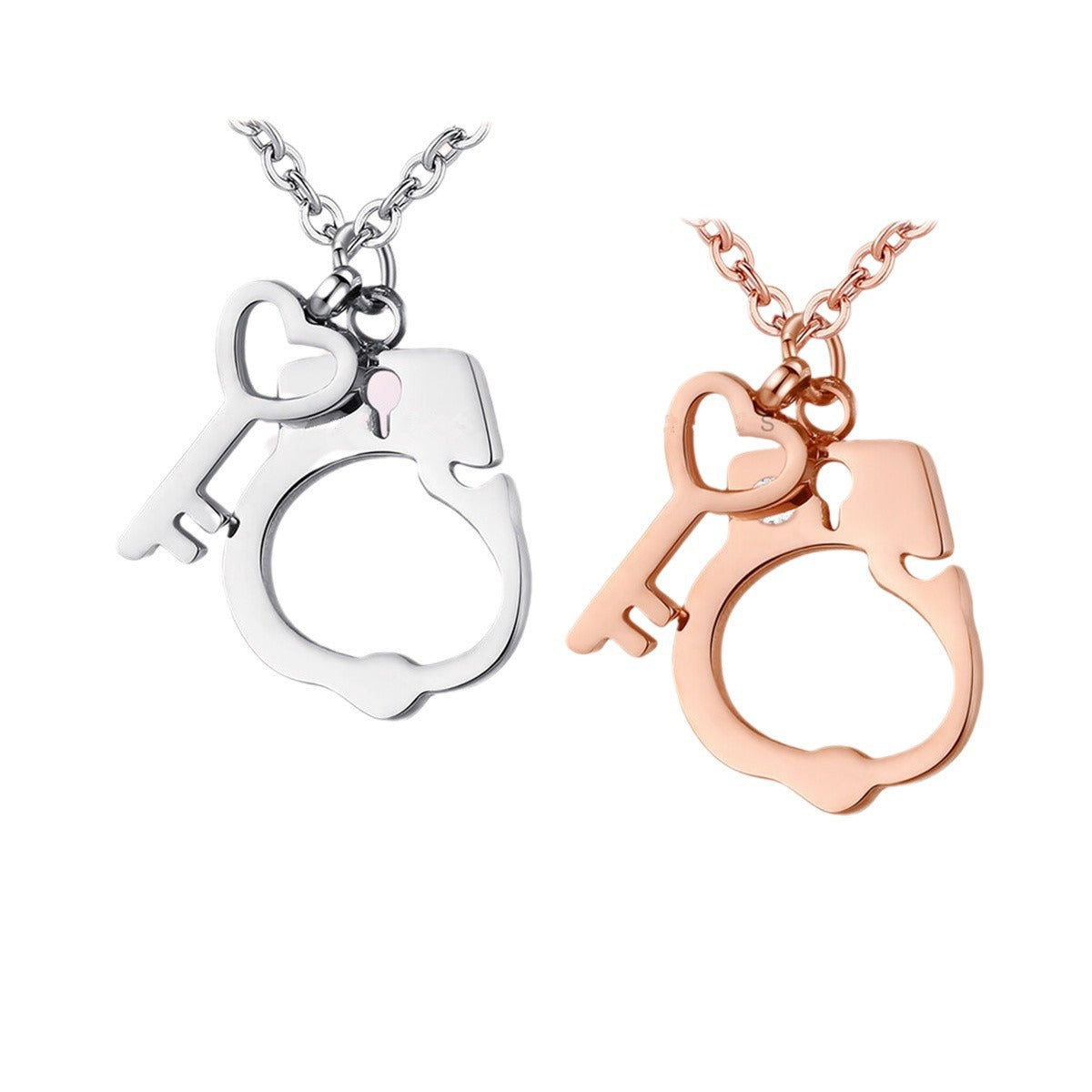 Minimalist Heart-Shaped Stainless Steel Necklace with Titanium Steel Pendant and Plated Finish for Unisex Wear