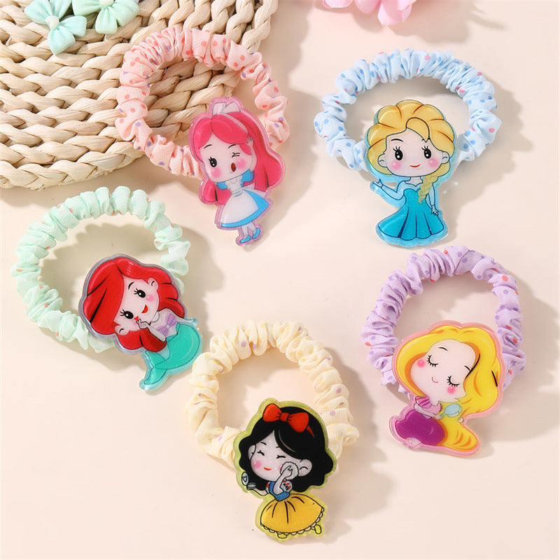 Cute Cartoon Cat Bow Hair Tie for Girls with Knitted Fabric Construction and Macaron Color Palette
