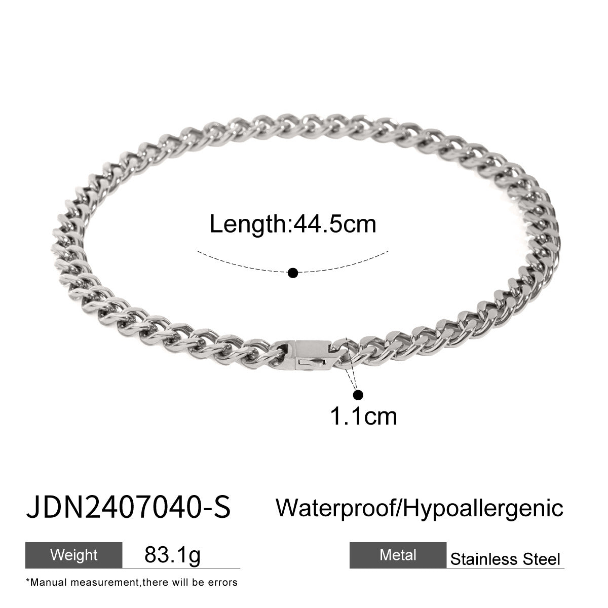 Collana a Catena in Acciaio Inossidabile Placcato Geometrico da Donna