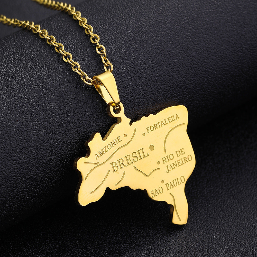 Collana con Ciondolo Geometrico Minimalista in Acciaio Inossidabile con Finitura Smaltata, Unisex