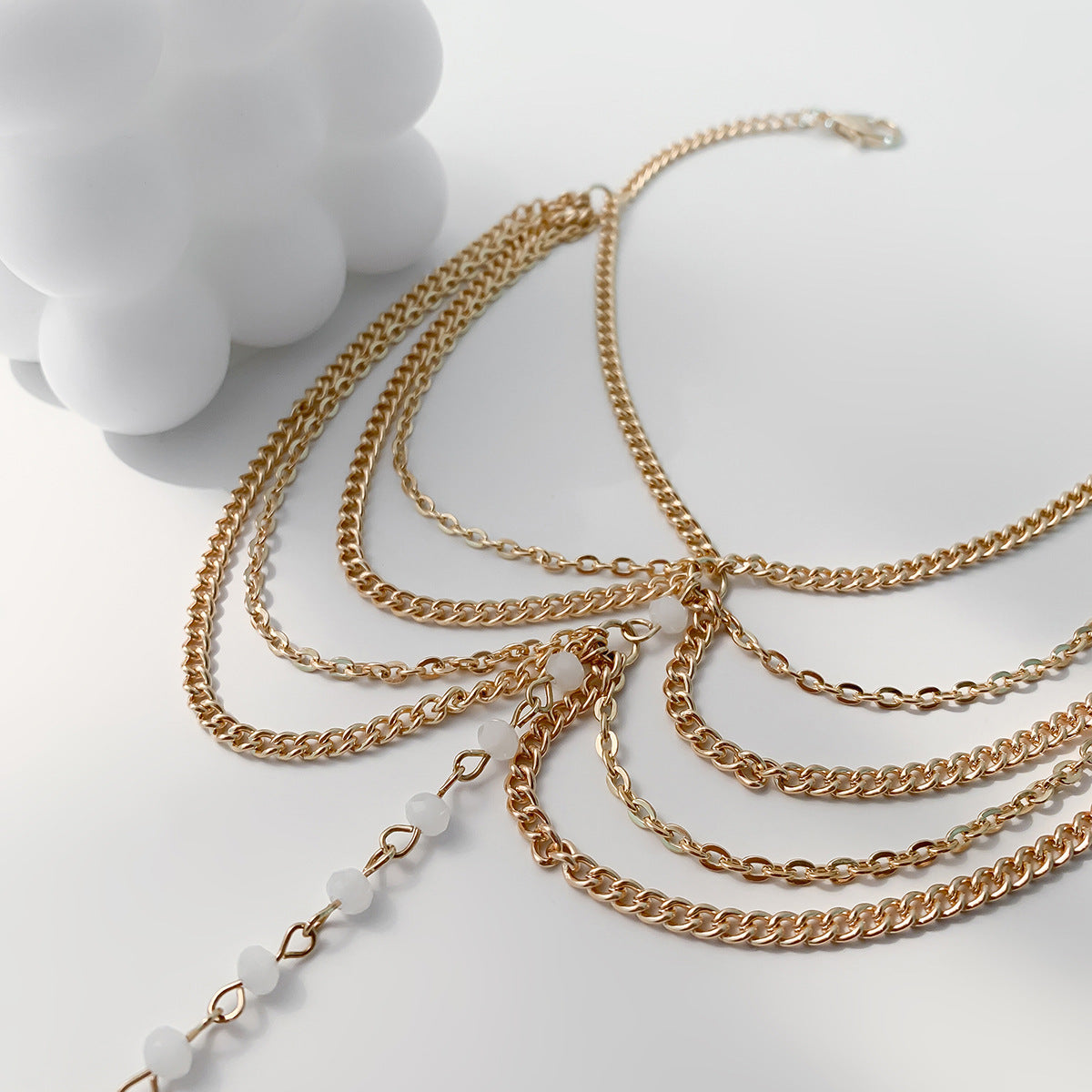 Minimalist Bohemian Ethnic Geometric Alloy Women's Foot Chain with Tassels
