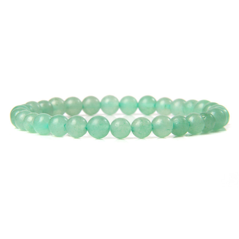 Elegant Casual Geometric Natural Agate Beaded Bracelet Unisex 6mm