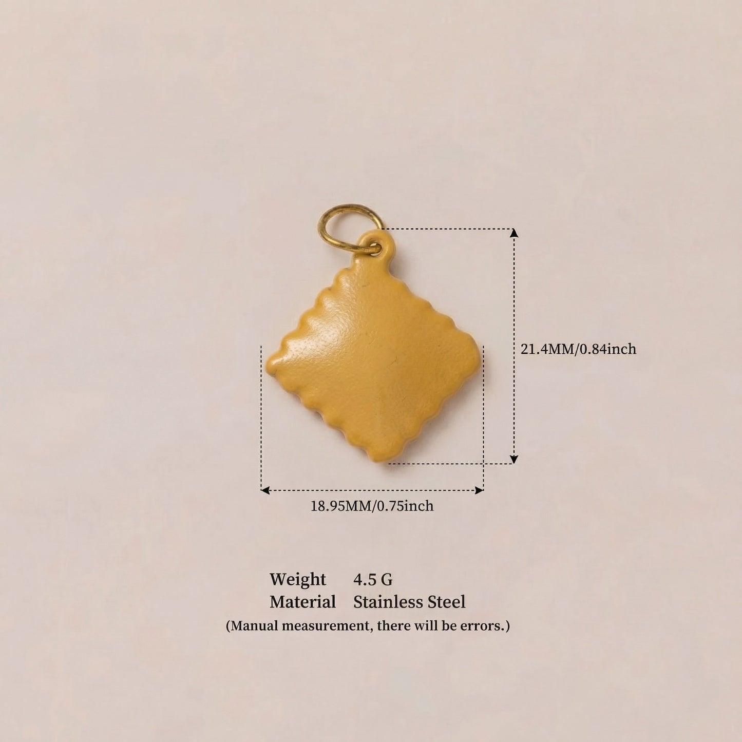 Charm Bar Fai Da Te Vintage Floreale in Acciaio Inossidabile Placcato Oro 18K PVD
