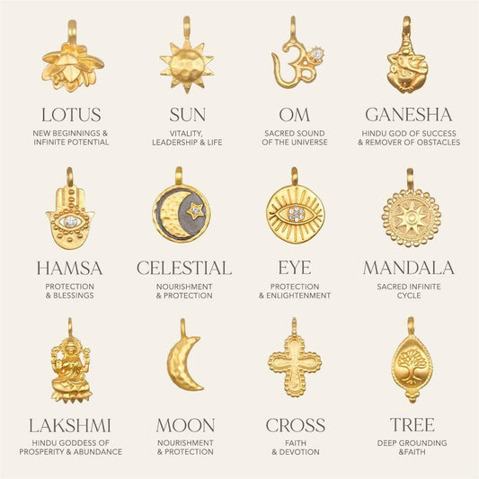 Vintage Geometric Brass Plated Gemstone Pendant Necklace with Sun Moon Evil Eye Charm Bar for Women