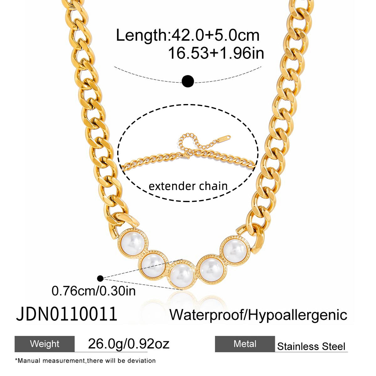 Minimalist 18K Gold Plated Geometric Square Stainless Steel Cubic Zirconia Necklace for Women