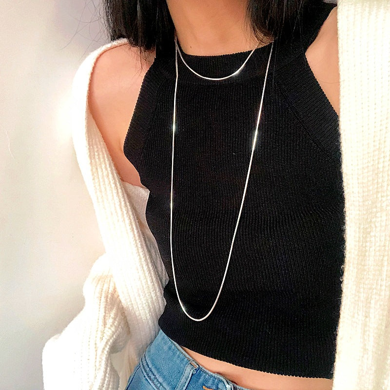 Cadena de cintura doble Hip Hop con serpiente para mujer de acero inoxidable, joyería corporal minimalista