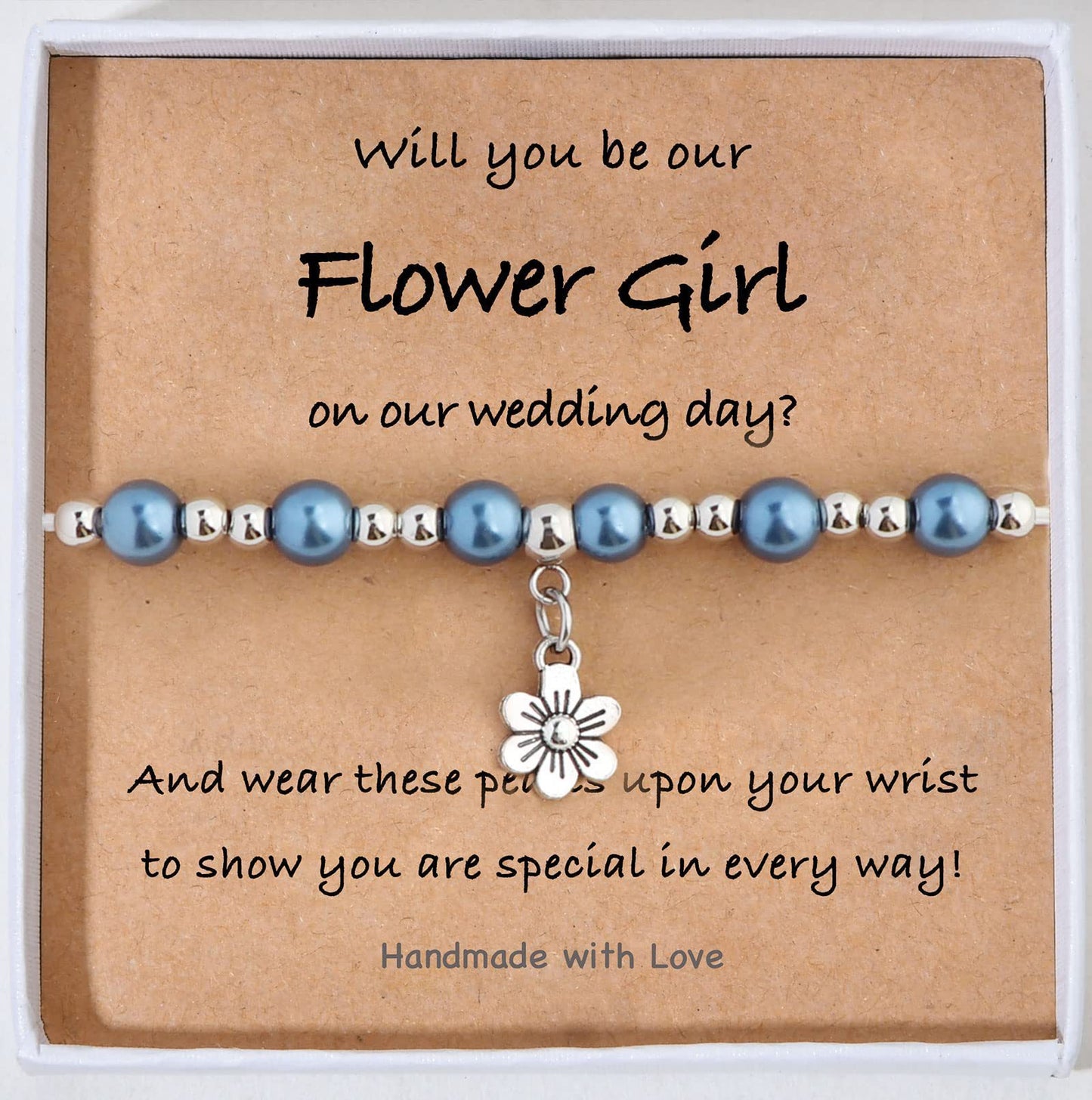 Minimalist Floral Pearl Alloy Bracelet for Women