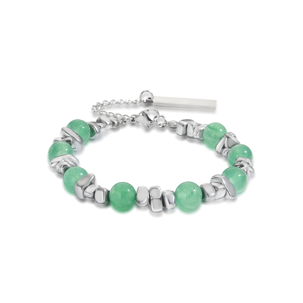 Geometric Cat's Eye Titanium Steel Bracelet Unisex