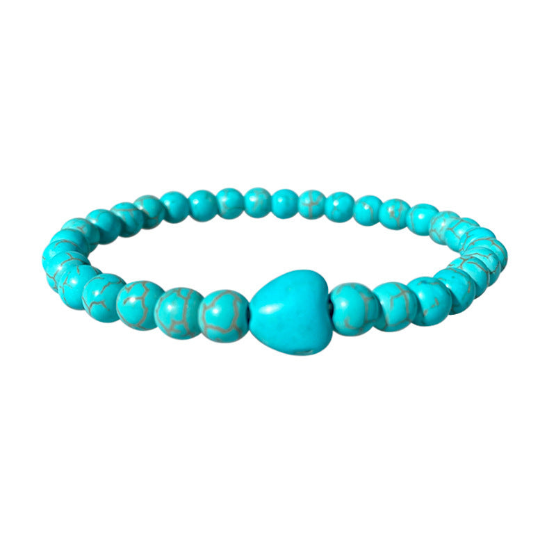 Bohemian Geometric Natural Turquoise Beaded Bracelet Unisex
