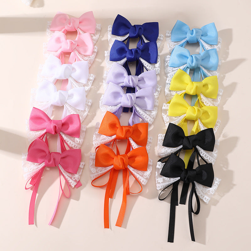 Children's Bow Hair Clip for Girls with Star Shape Design, Plastic Resin Hair Accessory for Ponytail and Back-of-Head Styling, Princess-Themed Hairpin
