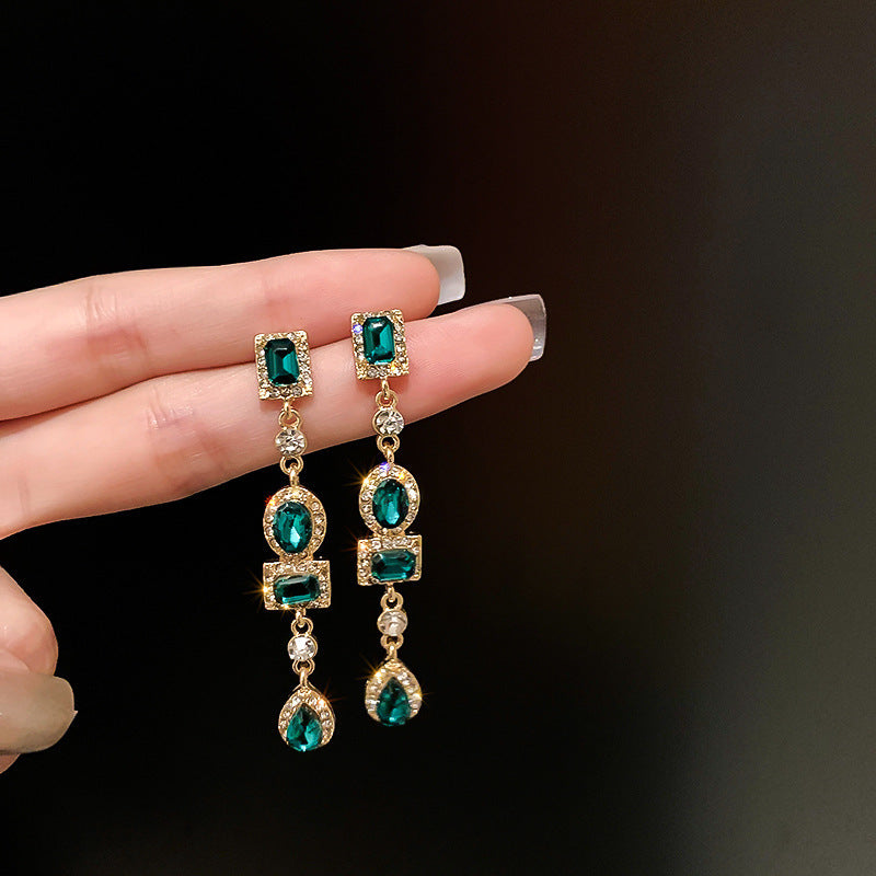 Orecchini Vintage in Resina con Forma a Diamante Geometrico, Corpo in Lega e Finitura Placcata Oro, Perni in Acciaio Inossidabile, Gioielli per Orecchie da Donna Minimalisti di Lusso