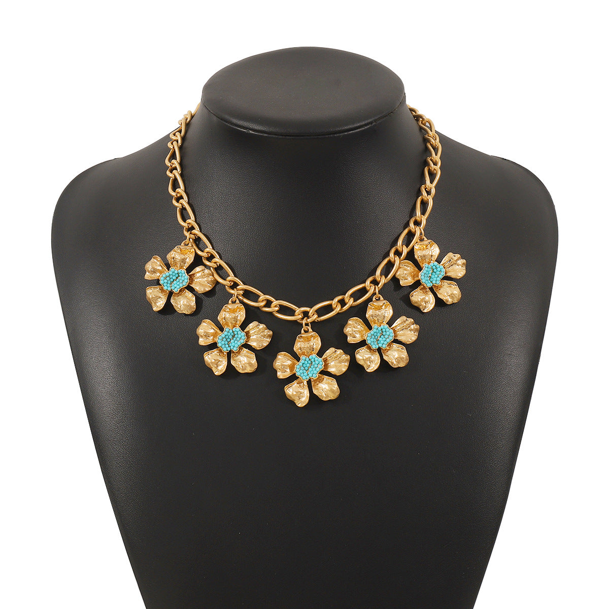 Collana con Pendente Floreale Dolce e Audace da Donna con Struttura in Lega e Finitura Elettroplaccata, Design a Catena Minimalista per Clavicola