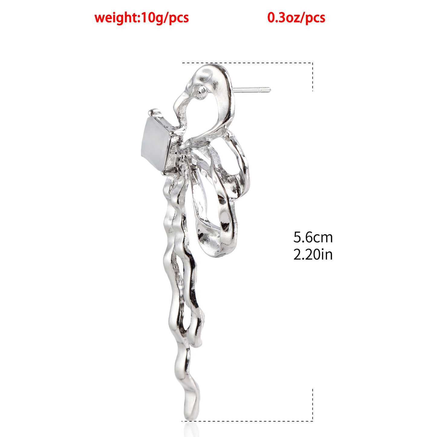 Sweet and Cool Style Bow-Shaped Hoop Earrings in Alloy with Electroplated Finish for Women