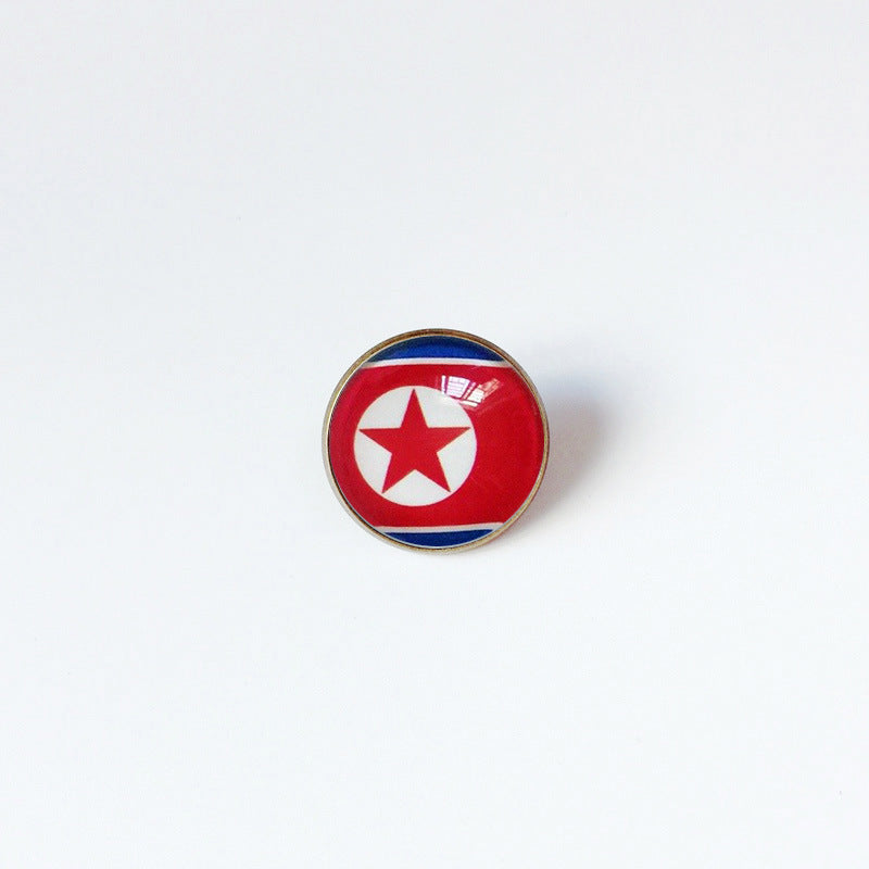 Pin de Solapa de Aleación Esmaltado Personalizado con Diseño de Bandera del Mundo para Hombres y Mujeres