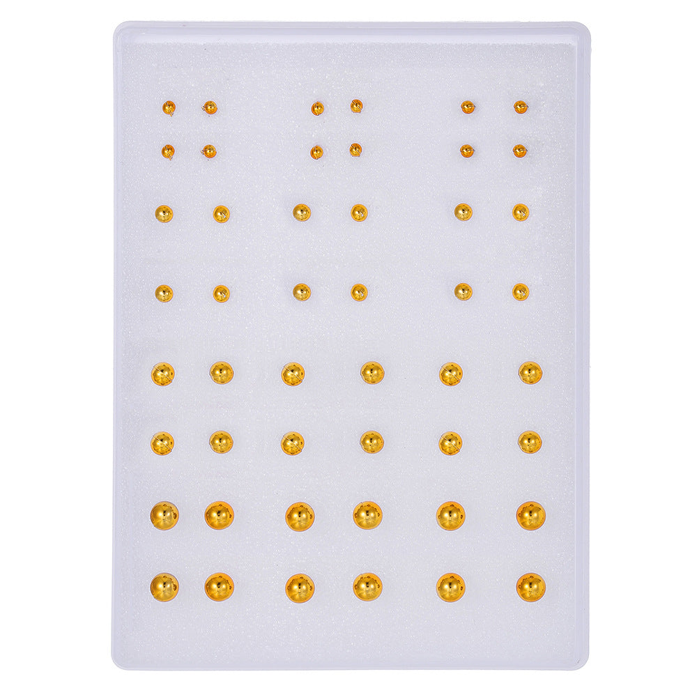 Geometric Round Star Heart Resin Plated Stud Earrings