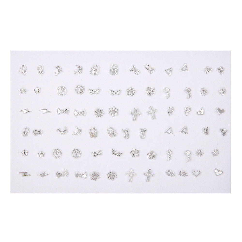 Creative Resin Animal Star Floral Stud Earrings Set for Women