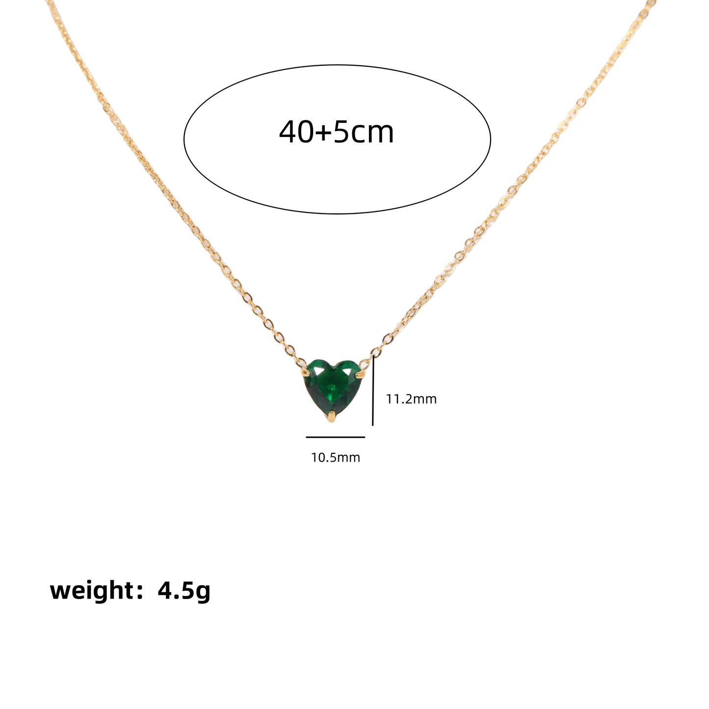 Elegant Titanium Steel Plated Heart Geometric Pendant Necklace with Birthstones