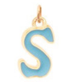 Minimalist Letter Shape Stainless Steel Necklace with Enamel Finish and 18K Gold Plating