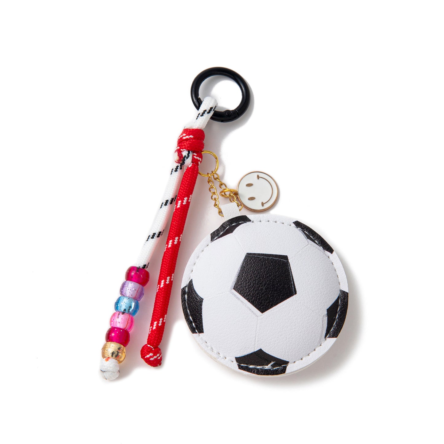 Fruit Pattern Plated Brass Bag Charm Keychain with Cherry Pepper Soccer Bow Designs