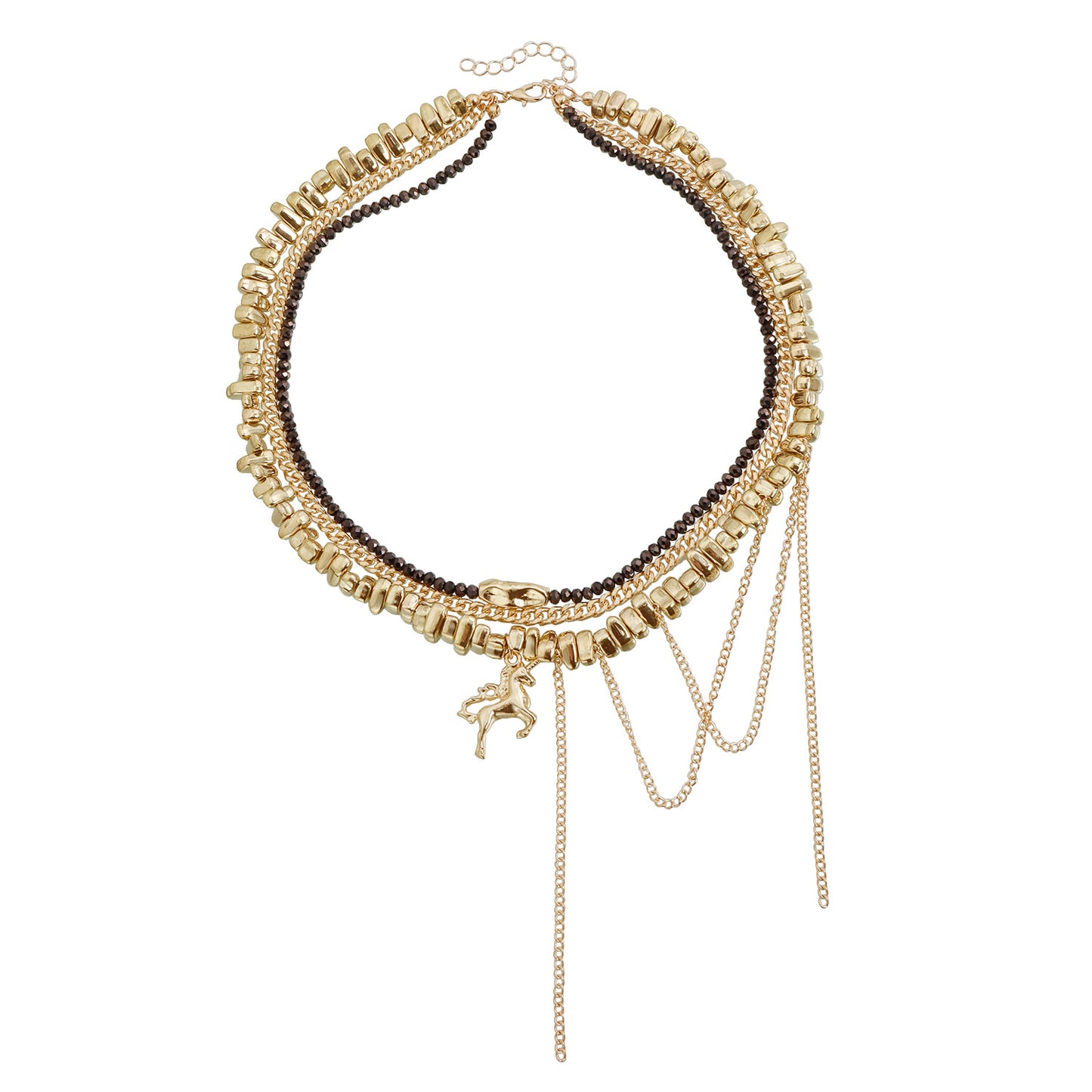 Vintage Multi-Layer Alloy Animal Pendant Necklace Set for Women