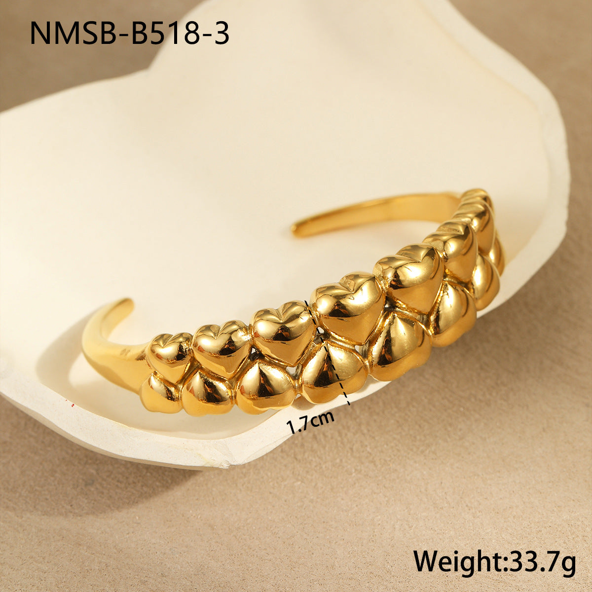 Minimalist French Retro Spiral Geometric Titanium Steel Bracelet with 18K Gold Plating for Women