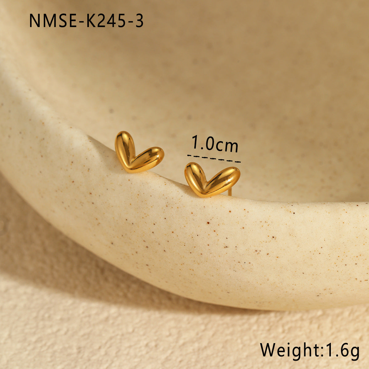 Collar con Colgante Minimalista de Acero Inoxidable en Forma de Corazón con Acabado Chapado para Mujer