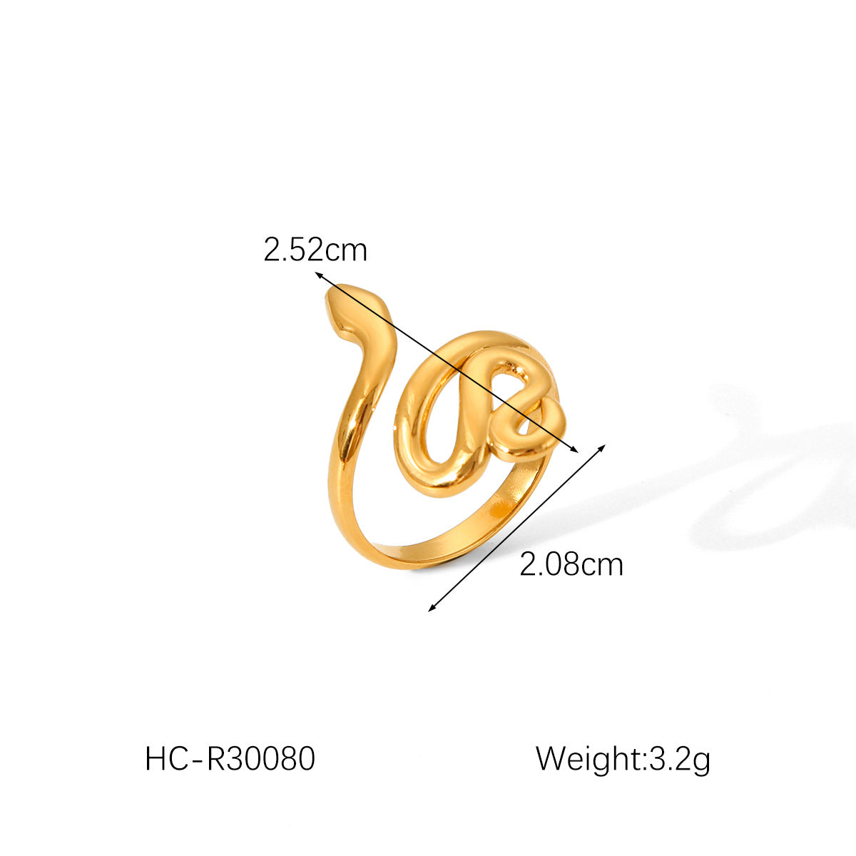 Ins Style Butterfly Flower Heart Open Ring for Women in Stainless Steel with Plated Finish