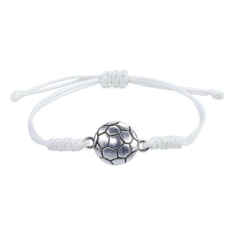 Unisex Geometric Alloy Sports Ball Woven Bracelet