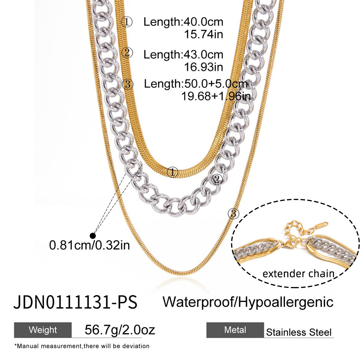Collana pendente geometrica minimalista in acciaio al titanio con catena in acciaio inossidabile placcata in oro sottovuoto PVD per donna