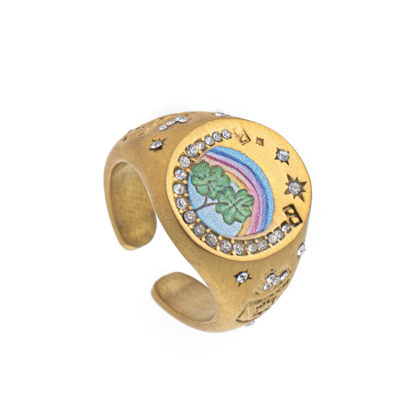 Fashion Heart Animal Stainless Steel PVD Ring