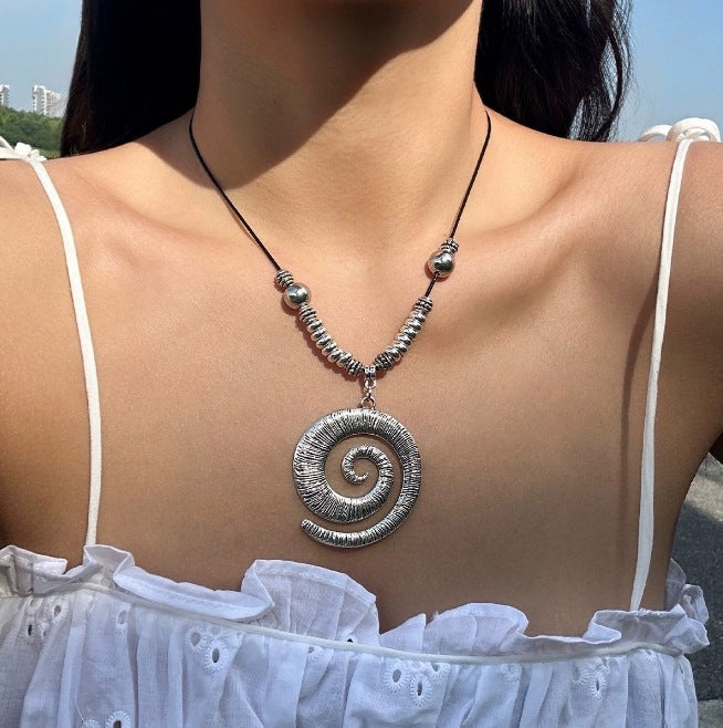 Set di collana girocollo geometrica minimalista in lega con ciondolo a stella marina da donna