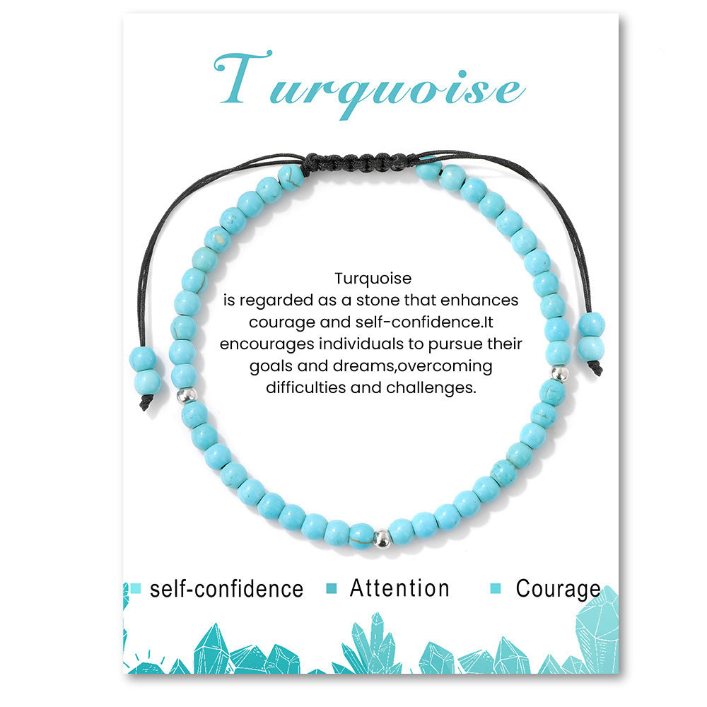 Elegant Sweet Hand-woven Geometric Stone Beaded Bracelet for Women