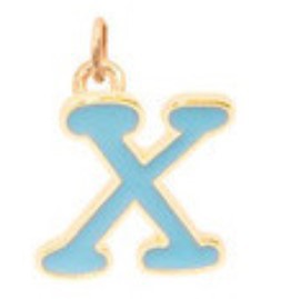 Minimalist Letter Shape Stainless Steel Necklace with Enamel Finish and 18K Gold Plating