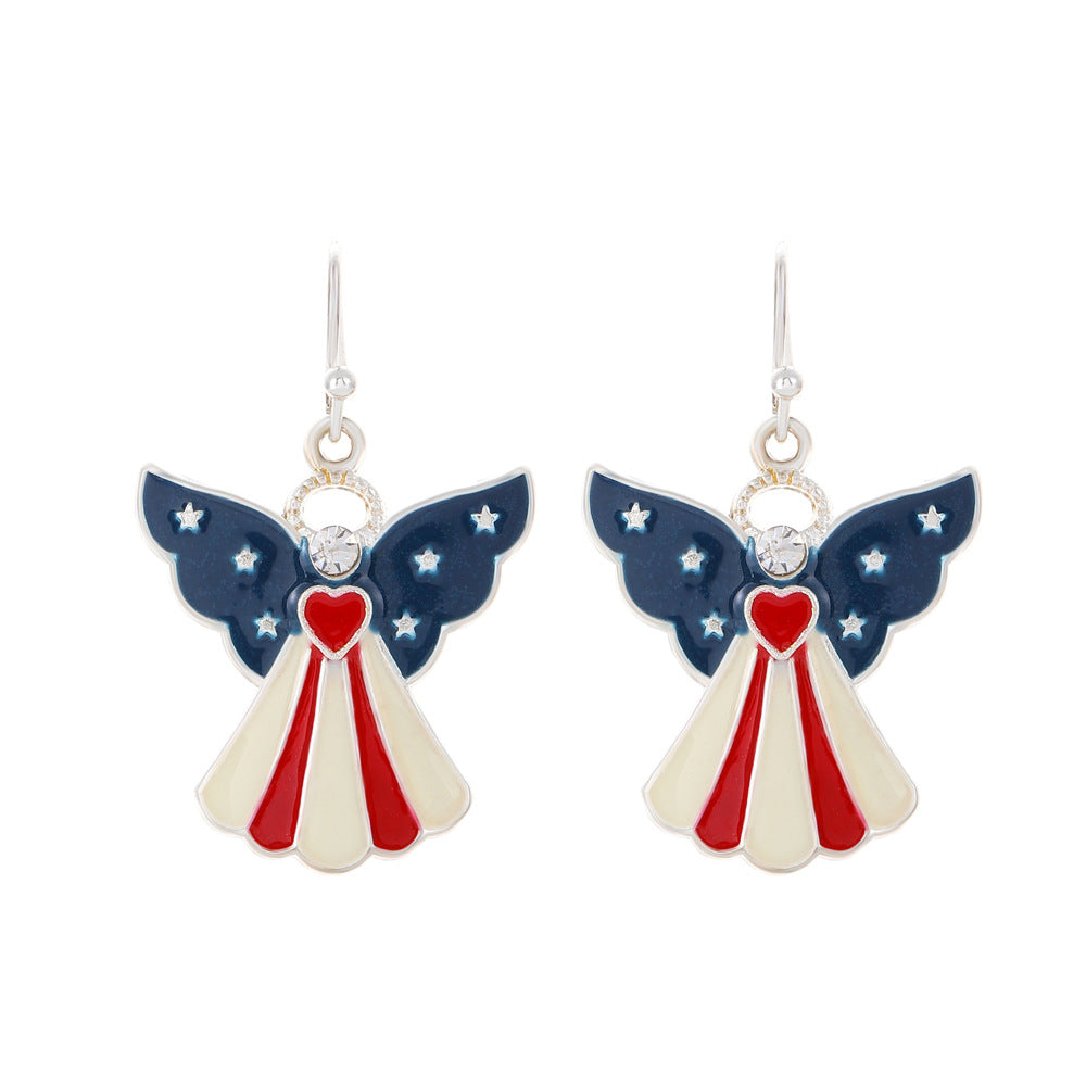 Minimalist Alloy Plated Butterfly Star Bell Earrings for Women