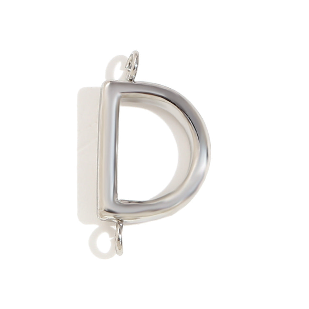 Minimalist 18K Gold Plated Stainless Steel Letter Charm Bar
