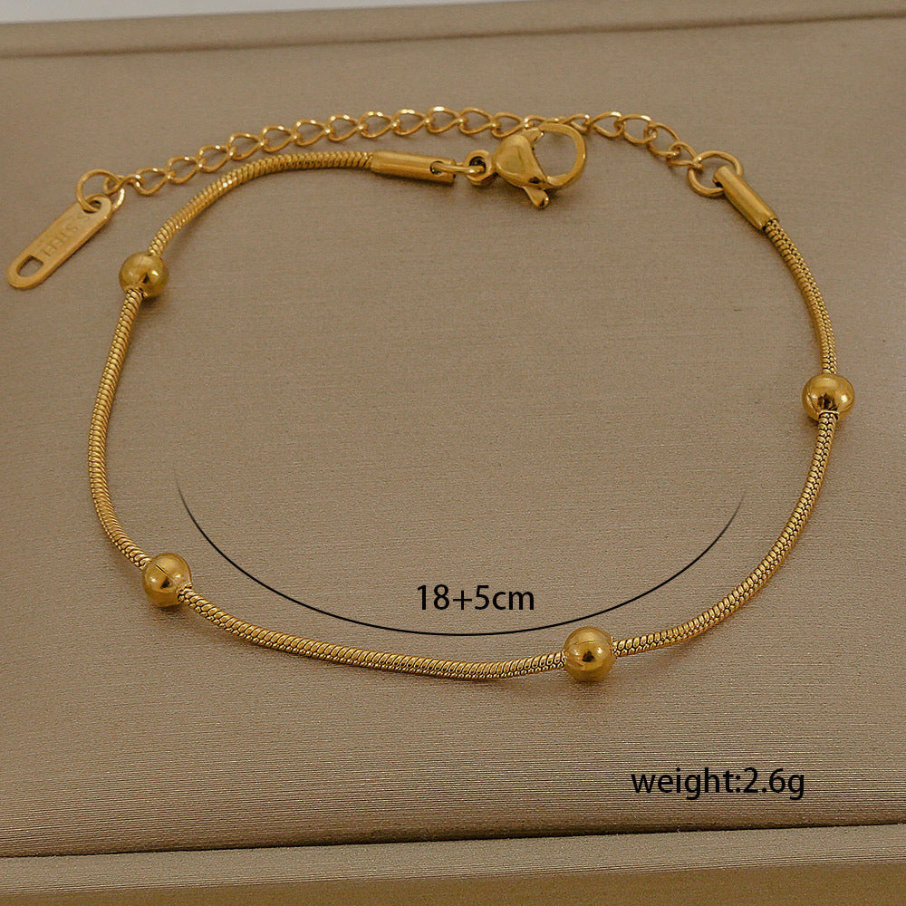 Set di bracciali multistrato minimalisti in acciaio inossidabile con placcatura sottovuoto, da indossare tutti i giorni