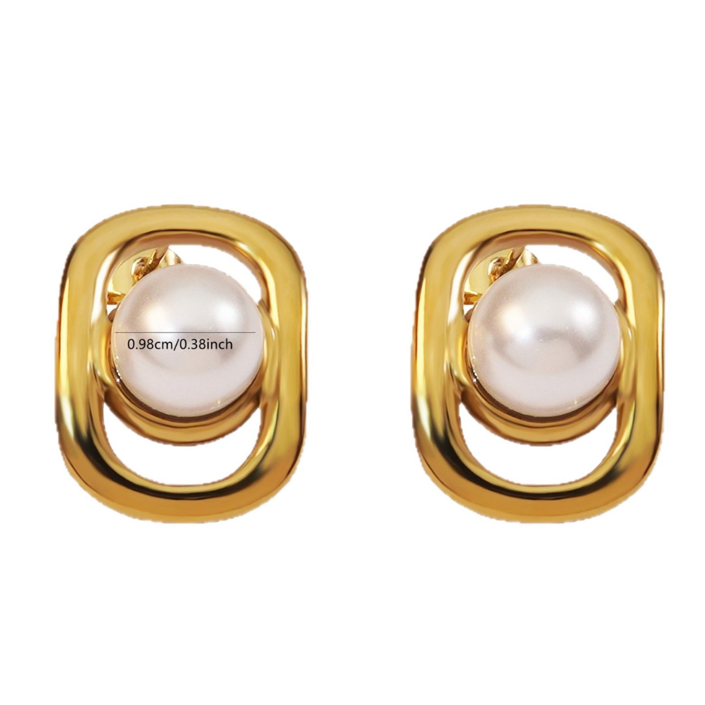 Orecchini da donna minimalisti, geometrici, rotondi, quadrati, cavi, a perla, placcati in acciaio inossidabile