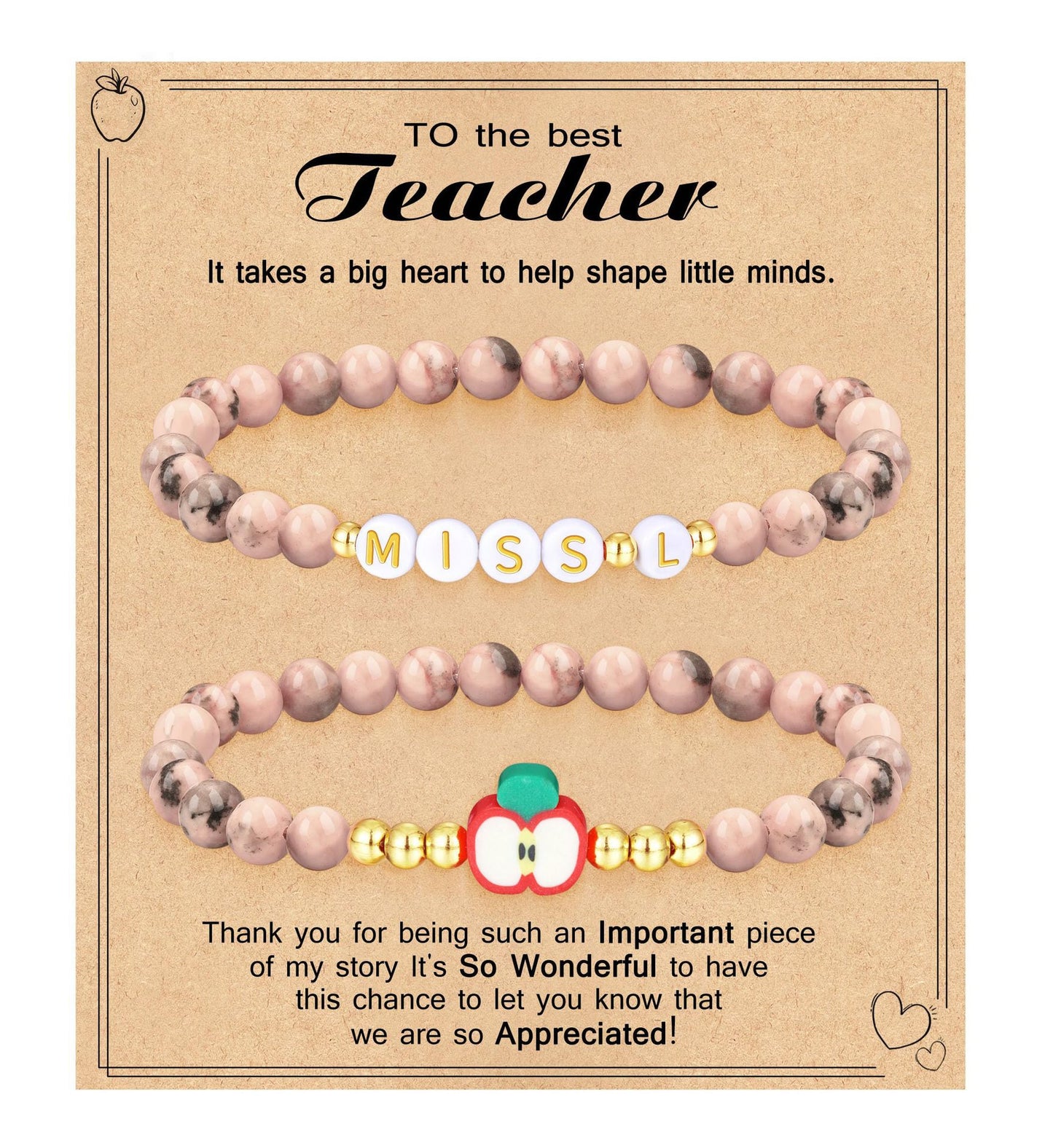 Minimalist Zebra Print Letter Geometric Hand-woven Bracelet Set for Women