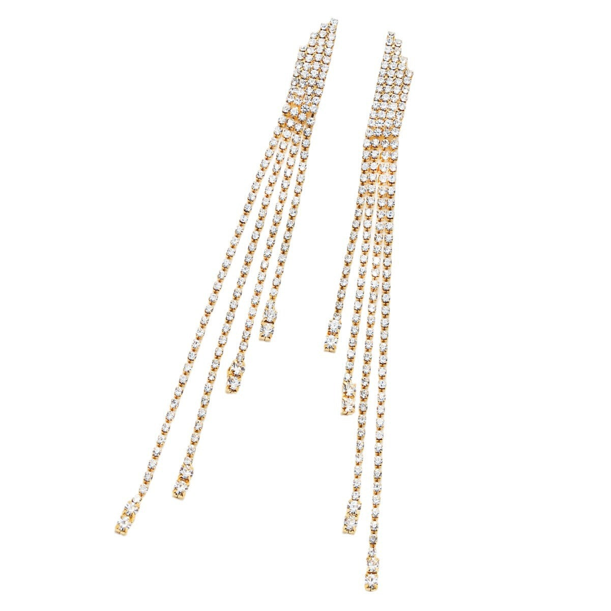 Minimalist Geometric Alloy Stud Earrings with Zircon Inlay for Women